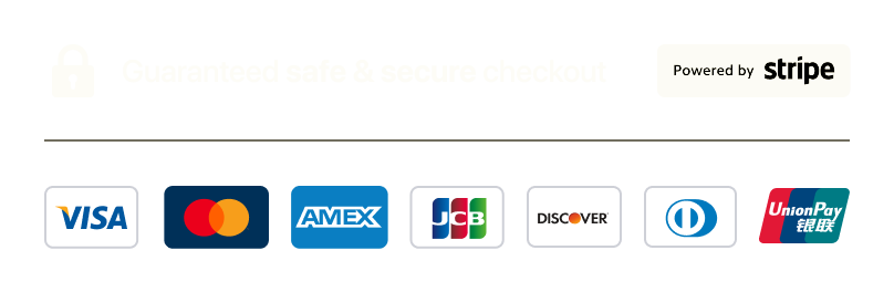 Guaranteed safe & secure checkout